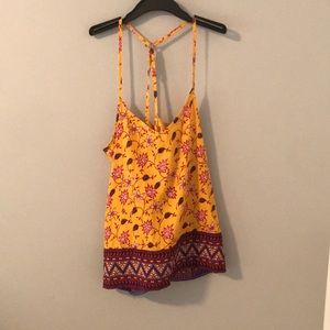 hollister flowy tank top with floral pattern